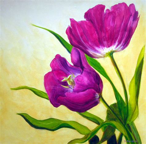 eleletsitz tulip acrylic painting images