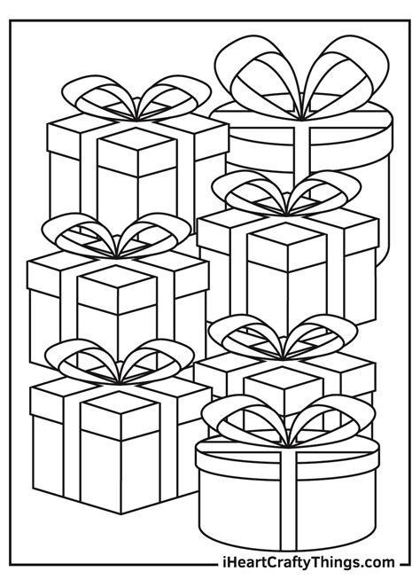 christmas present coloring pages updated