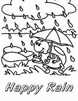 Coloring Rain Pages Kids Colouring Happy Spring Umbrella April Choose Board sketch template