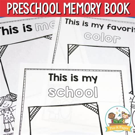 printable preschool memory book printable templates