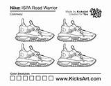 Ispa Kicksart Sneaker sketch template