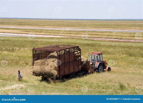 tractor  hay editorial photography image  landscape