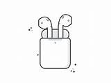 Airpods Illustration sketch template