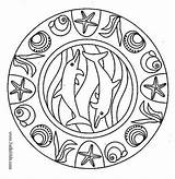 Mandala Dolphin Hellokids sketch template