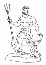 Poseidon Greek sketch template