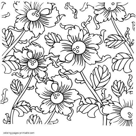 spring flowers coloring pages printable coloring pages printablecom