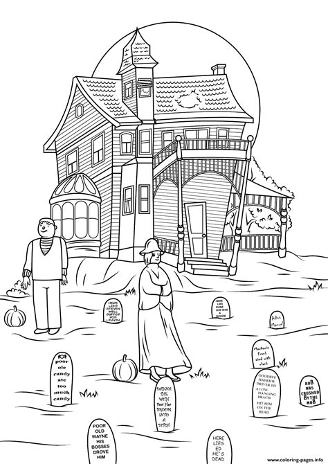 printable disney haunted mansion coloring pages
