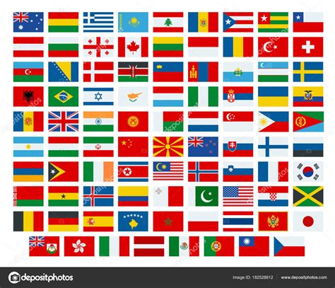 alle landen politieke wereldkaart vectorillustratie met de vlaggen van veroni requit