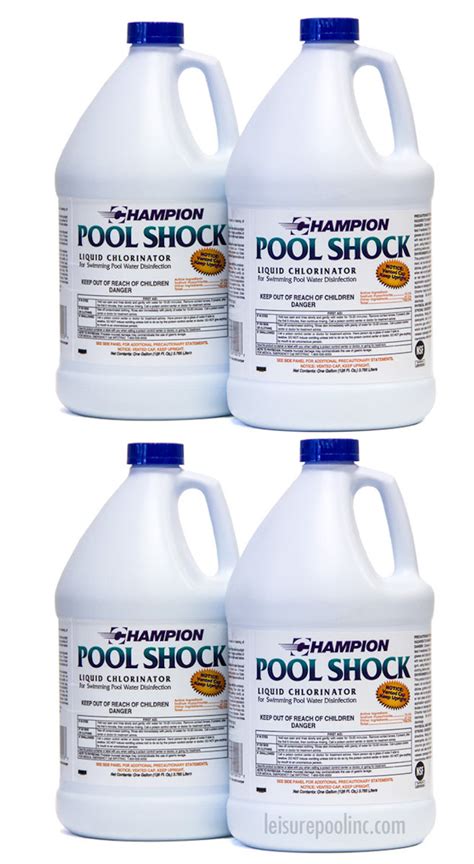 case  gallons  liquid chlorine pool shock bulkchlorinecom