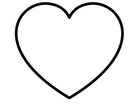 White Heart With Black Outline Clip Art At