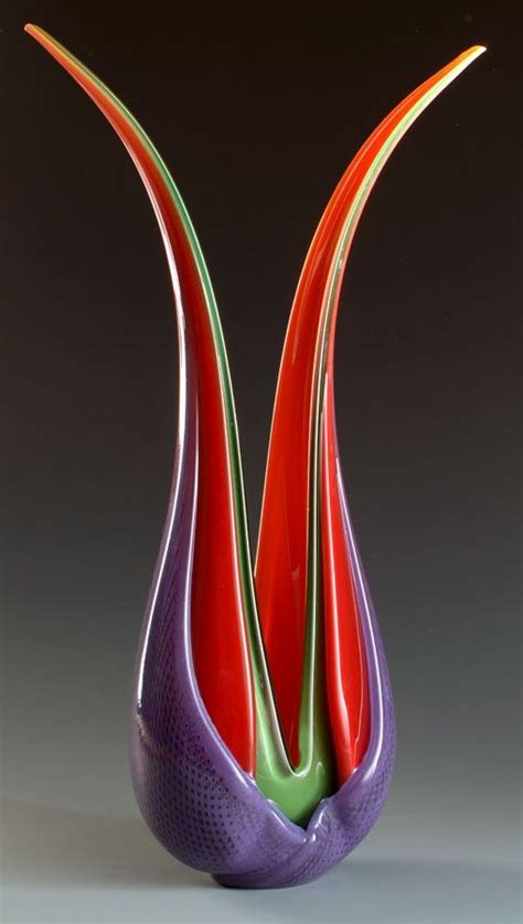Hand Made Glass At Art Leaders Gallery Selva Leaf I By Ed Branson