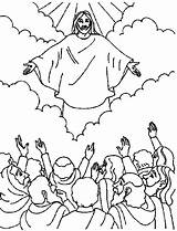 Hemelvaart Ascension Kleurplaten Jezus Wielkanoc Kleurplaat Kolorowanki Dzieci Religijne Zondagsschool Bijbelknutselwerk Bezoeken Bijbel Knutselen sketch template