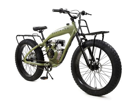 phatmoto  terrain fat tire  cc motorized bicycle matte army green walmartcom