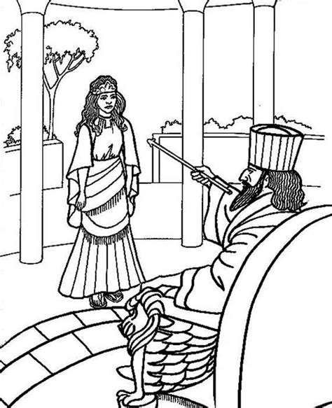 hadassah  choseen   queen esther coloring page kids play color