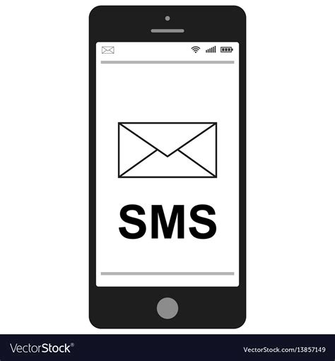 short message service sms mobile phone royalty  vector