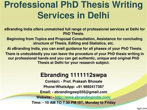 professional phd thesis writing services  delhi powerpoint