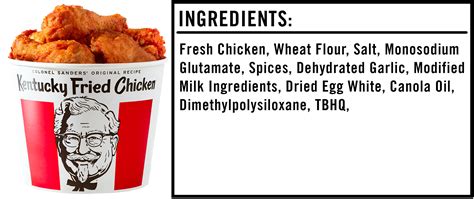 analyzing  ingredients   kentucky fried chicken bucket