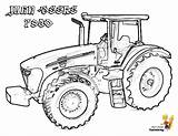 Deere Coloriage Tracteur sketch template