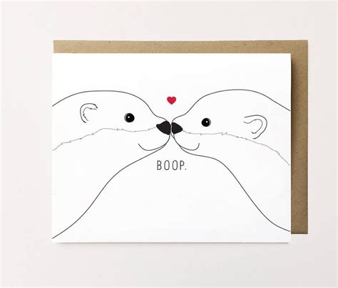 otter card cute valentine s day card otter anniversary etsy