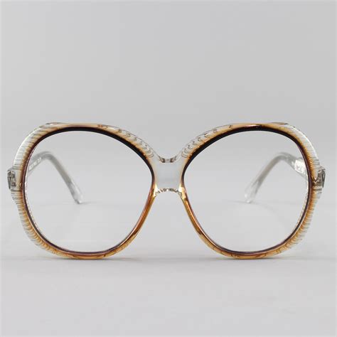 vintage eyeglasses oversized round 70s glasses 1970s eyeglass frame