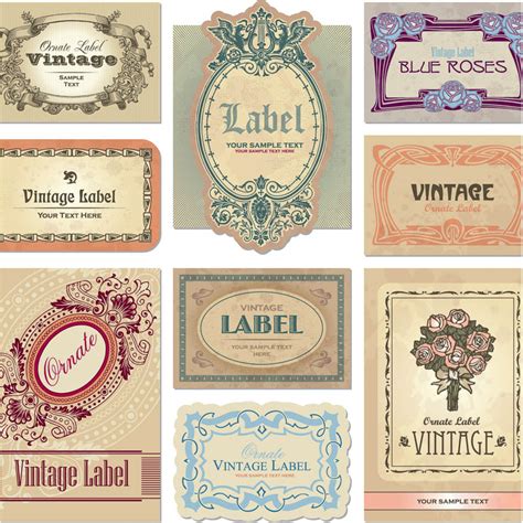 label vector graphics images  vintage label template downloads  decorative