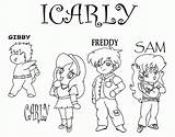 Coloring Icarly sketch template