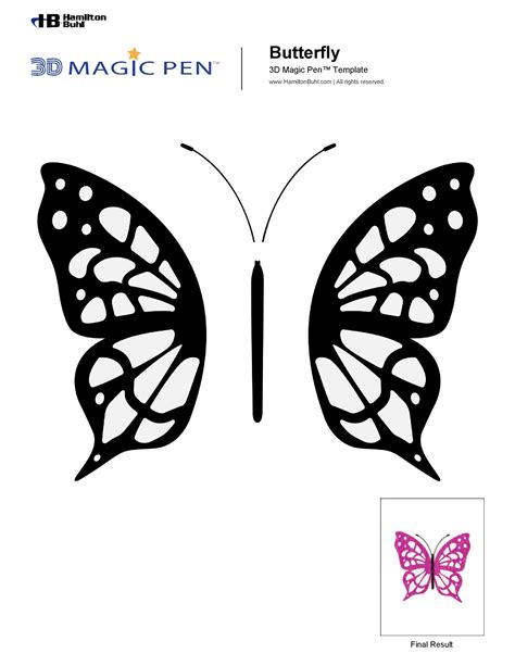 papercraft template butterfly paper cutting  printable