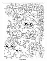 Coloring Owl Pages Autumn Adult Adults Owls Fall Colouring Color Mandala Printable Number Drawing Zendoodle Falls Pdf Beautiful Colored Kids sketch template