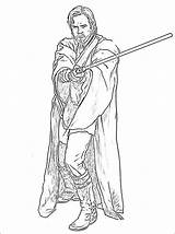 Obi Wan Kenobi sketch template