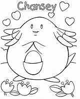 Pokemon Chansey Coloring Pages Chibi Template sketch template
