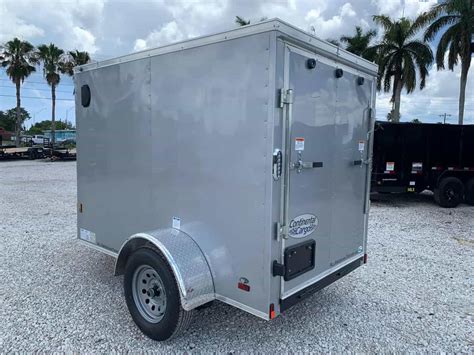continental cargo  silver trailer nsxsa ramp doorside door  american trailer company