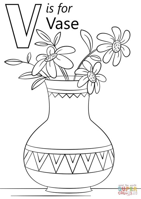 letter    vase coloring page  printable coloring pages