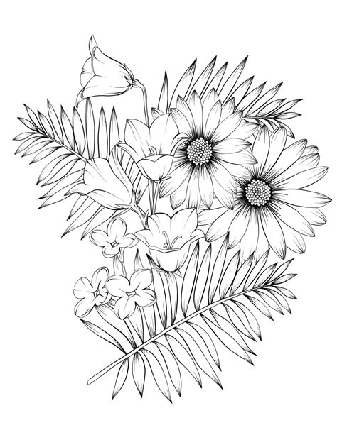 printable coloring pages  adults flowers printable templates