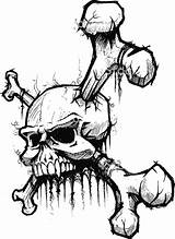 Totenkopf Crossbones Calaveras Craneo Calavera Zeichnen Tete Mort Traced Besten Piraten Skulls Sketches Registration Lock sketch template
