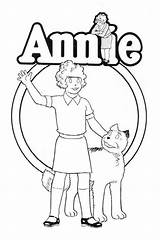 Annie Coloring Pages Orphan Musical Movie Theatre Little Drawing Sheets Printable Broadway Theater Print Book Dance Play Sandy Cartoon Getcolorings sketch template