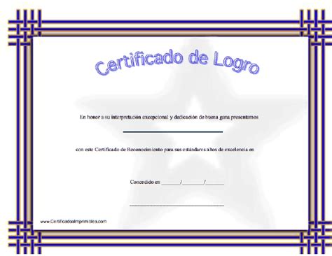 certificado de logro para imprimir los certificados