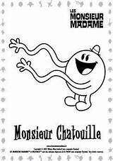 Monsieur Madame Chatouille Colorier sketch template