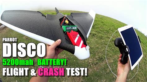 parrot disco review part  mah high capacity battery cloud flight crash test youtube
