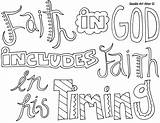 Coloring Pages Quotes Printable Doodle Religious Bible Cute Sheets Color Kids Timing God Journaling Adult Positive Quotesgram Older Faith Scripture sketch template