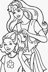 Coloring Pages Sisters Girls sketch template