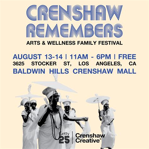 getty  celebrates crenshaw  baldwin hills crenshaw mall  sat aug