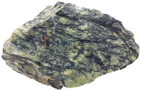 skarn sample consisting  serpentine  hedenbergite iron rich ca