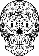 Skull Coloring Pages Skulls Sugar Clipartmag sketch template
