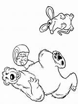 Bear Blue Big House Coloring Clipart Library sketch template