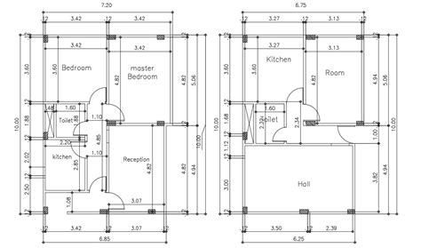 autocad house plans  dimensions cadbull