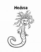 Coloring Medusa Netart sketch template