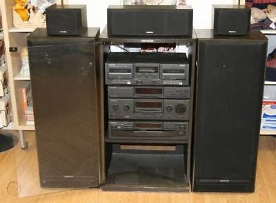 kenwood home stereo system  cabinet  speakers