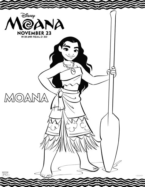 Dibujos Para Colorear Gratis De Moana Hispana Global