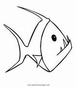 Piranha Fische Malvorlage Ausmalen sketch template