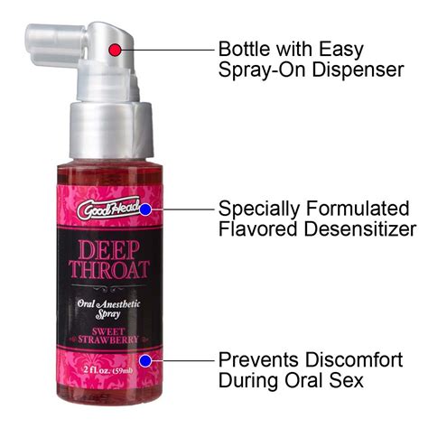 goodhead deep throat oral sex aid spray 2 fl oz 59 ml sweet